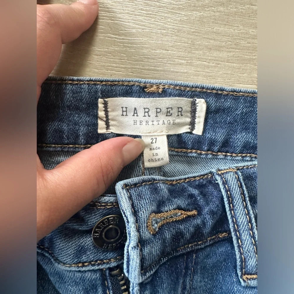 Harper Heritage Split Wash Flare Jeans size 27 - Picture 4 of 5